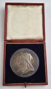 1897 Queen Victoria Jubilee medal coin in fitted case, diameter 55mm