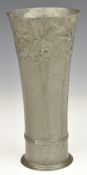 Orivit Art Nouveau pewter vase, shape number 2165, height 18cm