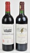 Two bottles of Pauillac comprising Chateau Grand - Puy - Lacoste 1996 and Chateau La Bécasse, both