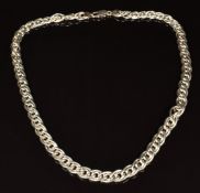 A silver necklace, 55g