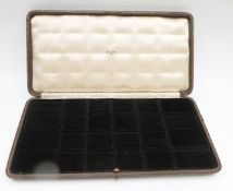 Johnson, Walker & Tolhurst tooled leather Victorian or early 20thC travelling jewellery salesman's