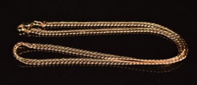 A 9ct rose gold curb link necklace, 7.5g