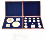 Windsor Mint two gold plated picture coin collections comprising St George, Magna Carta etc and