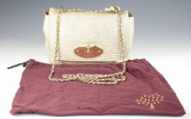 Mulberry evening shoulder bag in Diamond Sparkle leather with gilt metal hardware and leather and