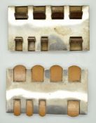 Pair of Victorian hallmarked silver novelty whist markers, London 1898, maker Samuel Jacob, length