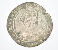 Edward VI (1547-53) hammered silver shilling, third period, Spink 2473, poor reverse