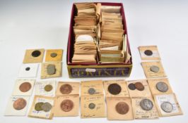 An amateur collection of UK and overseas coinage 18thC onwards, all in envelopes and 'catalogued'