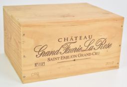 Case of six bottles of Chateau Grand Faurie La Rose Saint Emilion Grand Cru 2012