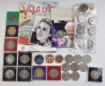 A collection of modern commemorative crowns, includes Red Arrows, British Legion presentation