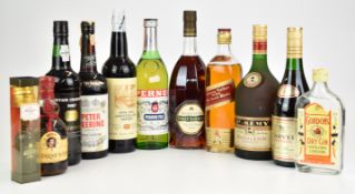 Spirits and liqueurs including three bottles of brandy, St Remy, 1.14ltr, 40% vol, Three Barrels,
