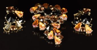 Schiaparelli brooch and earrings