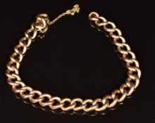 A 9ct gold curb link chain, length 22cm, 10.8g