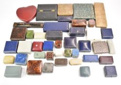 Thirty nine jewellery boxes including vintage watch boxes, 'J.Payne & Sons, Blackpool', 'Ciro', 'J.