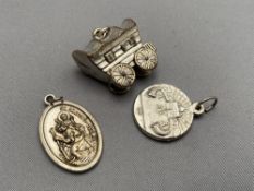 Three bracelet charms
