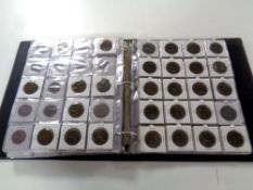 An album containing a large quantity of pre decimal Victorian and Georgian copper pennies and half