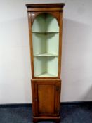 Chapman's Siesta walnut corner shelves fitted cupboard beneath