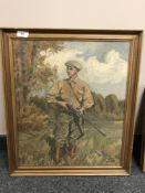 Continental school : Gentleman shooting, oil on canvas,