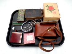 A tray containing miscellaneous to include 20th century musical jewellery box containing costume