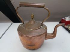 A 19th century copper kettle