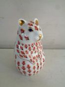 A Royal Crown Derby China hamster paperweight (no stopper)
