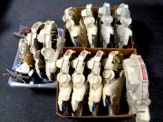 Three boxes containing Star Wars ships and vehicles by Jaloob and Kenna (a/f)