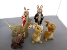 Two Royal Doulton Bunnykins figures, Judge Bunnykins and Lawyer Bunnykins,