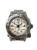 Brietling : A Gent's Stainless Steel Emergency Mission Quartz Calendar Wristwatch, ref.