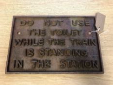 A metal railway plaque - 