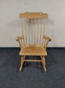 A beech rocking chair