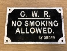 A metal railway plaque - 