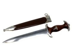 A German Third Reich SA dagger, the steel blade etched, ''Alles fur Deutschland'',