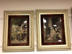 Early 20th century school : Salon interior scene, chrystoleum, 37 x 27 cm,