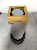 A gent's grey top hat by Lincoln Bennett and Co together with a further similar top hat