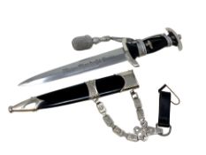 A German Type 1936 chained SS Leaders Dagger & Chain, engraved 