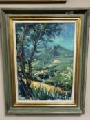 Tessa Spencer-Pryse : Mountain Ridge-Vancluse, oil on board, signed, 45 cm x 32 cm,