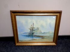 William Baker (1863-1937) : Bamburgh Castle, watercolour, 54 x 40 cm,