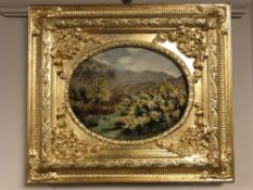 20th century school : Open valley landscape, watercolour, 18 cm x 23 cm,