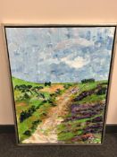 Kirsten Vang : A valley landscape, oil on canvas,