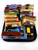 A tray containing a quantity of die cast vehicles to include Lledo Days Gone and Models of