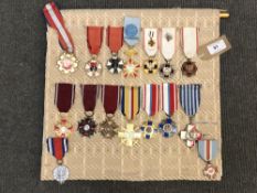 Approximately sixteen reproduction medals and badges of Russian/ Eastern European interest (16)