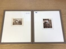 Twentieth Century School : Nose to Tail, drypoint etching, indistinctly signed in pencil,