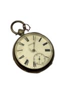A silver open face key wound pocket watch, singed William Gibson, Aspatria,