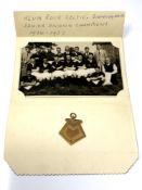 A 9ct gold football medal, 3.8 grams, with inscription 'B.Y and O. R.AF.