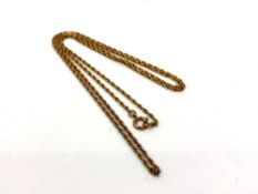 A fine 9ct gold necklace, 4.