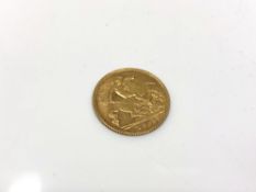 An Edward VII gold half sovereign dated 1907