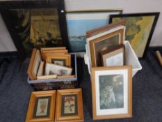 A large quantity of 20th century and later framed prints to include a Trevor D Boult signed limited