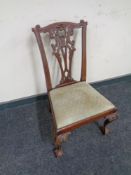 A Chippendale style child's chair