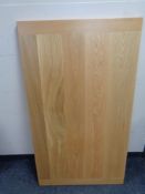 Five contemporary solid oak table tops, length 120 cm, width 68.