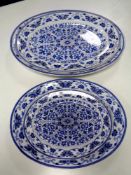 A set of four 19th century Booths Indian Ornament graduated meat plates