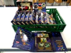 A crate containing ten Walkers Star Wars Tazo collector's packs together with an Episode I Darth